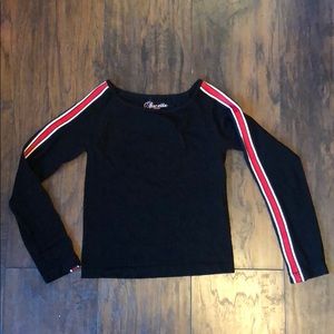 SOLD fitted long sleeve crop top